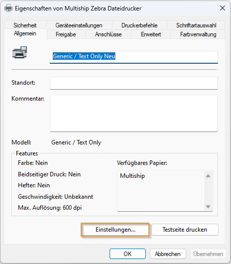 DruckerEinstellungen