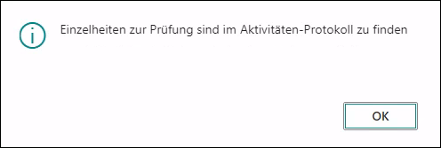 Meldung nach Batchlauf